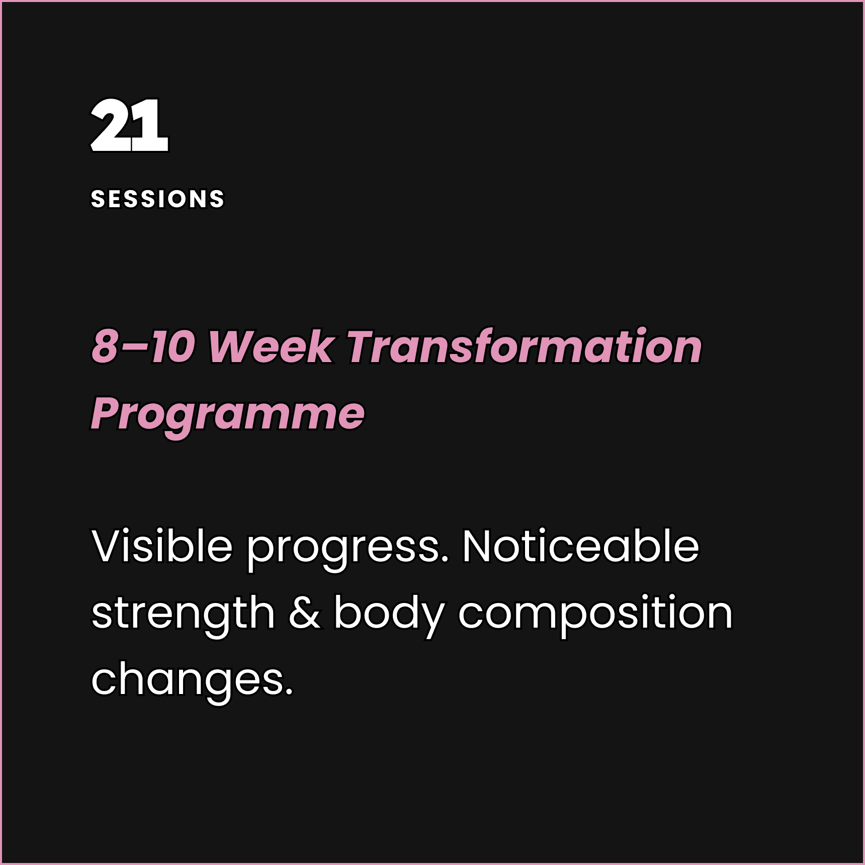 21 sessions programme